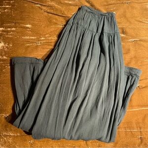 Flowy Green Maxi Skirt